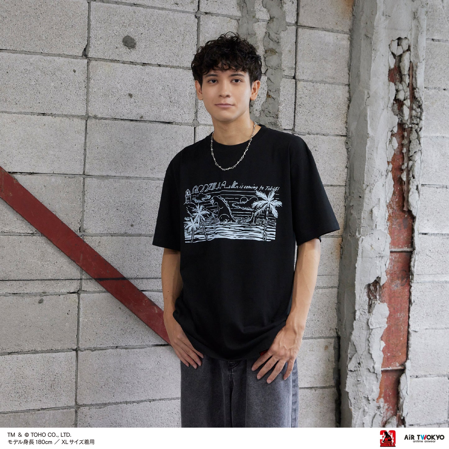 『ゴジラVSデストロイア』30周年 シーンイラストTシャツ 4（ゴジラジュニア）