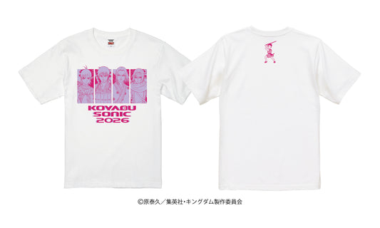 KOYABU SONIC・アニメ「キングダム」コラボTシャツ（信/嬴政/羌瘣/河了貂）