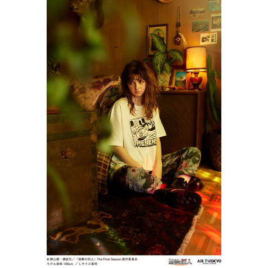 「進撃の巨人」 The Final SeasonタイポグラフィTシャツ2(来い エレン!!）