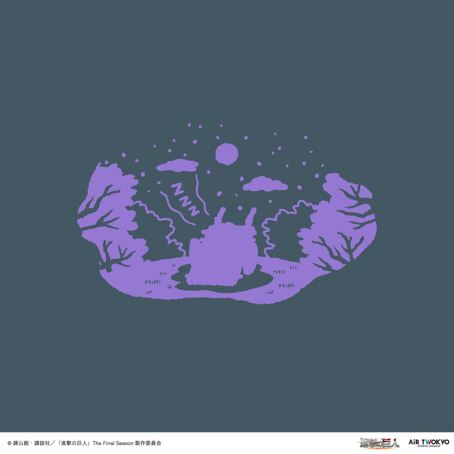 「進撃の巨人」 The Final SeasonタイポグラフィTシャツ4(スリーピングリヴァイ）