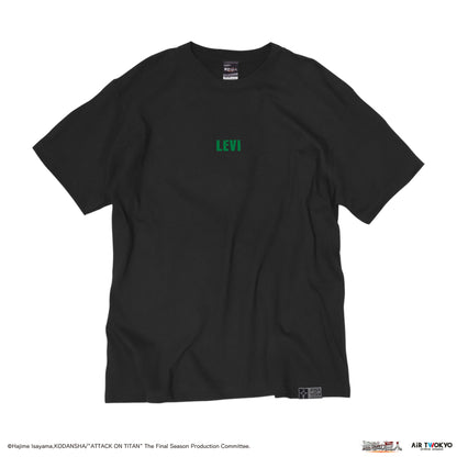 「進撃の巨人」 Season1~3コラージュグラフィックTシャツ　リヴァイ