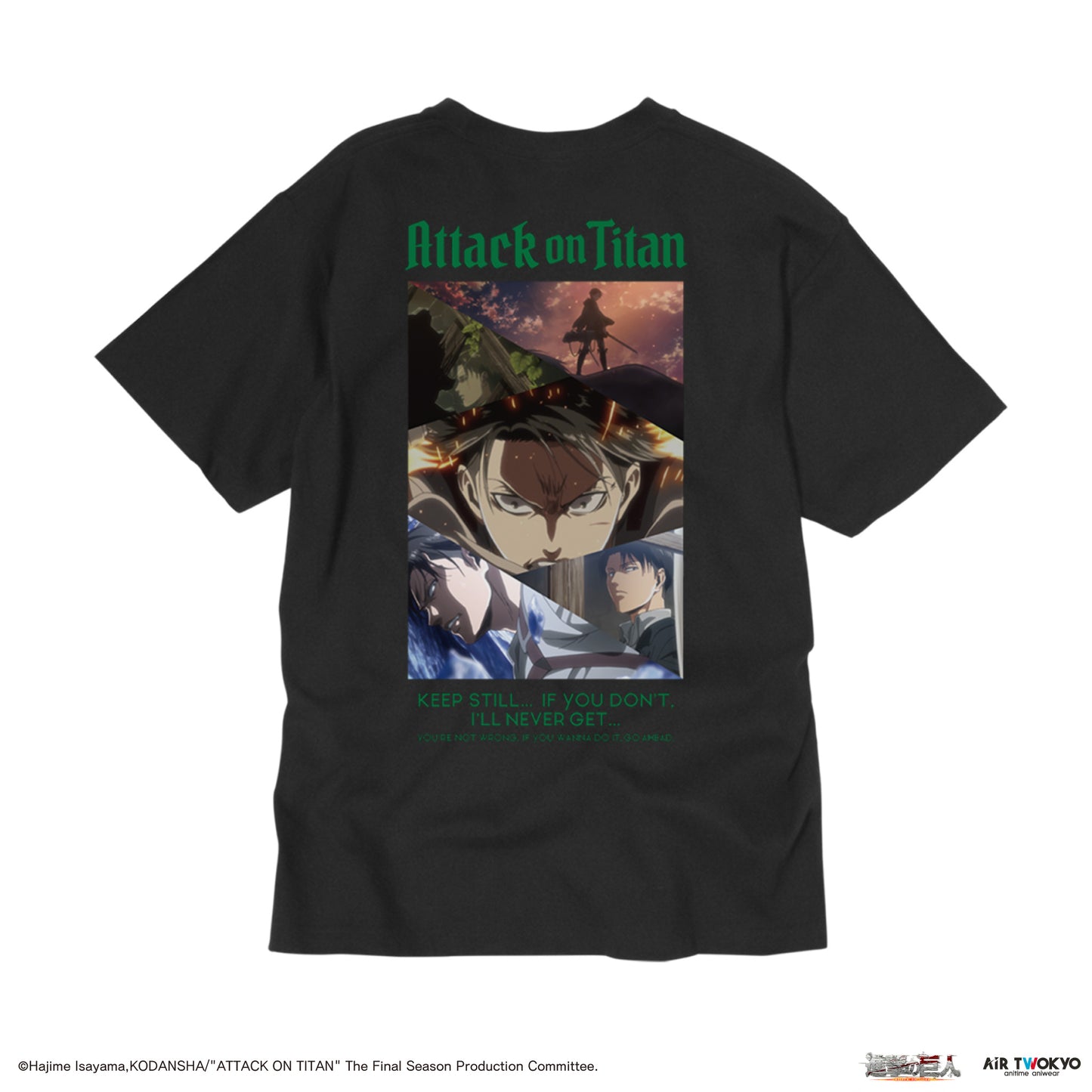「進撃の巨人」 Season1~3コラージュグラフィックTシャツ　リヴァイ