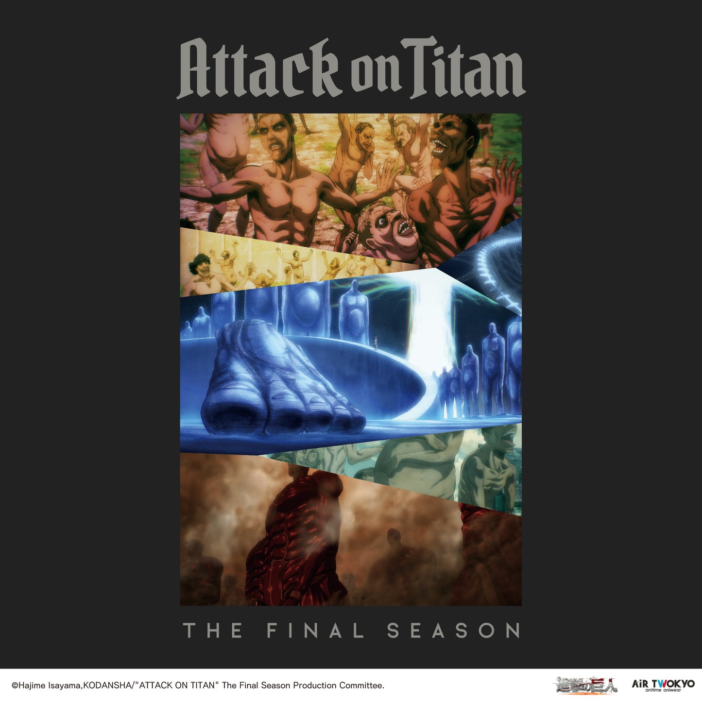 「進撃の巨人」 The Final SeasonコラージュグラフィックTシャツ　巨人