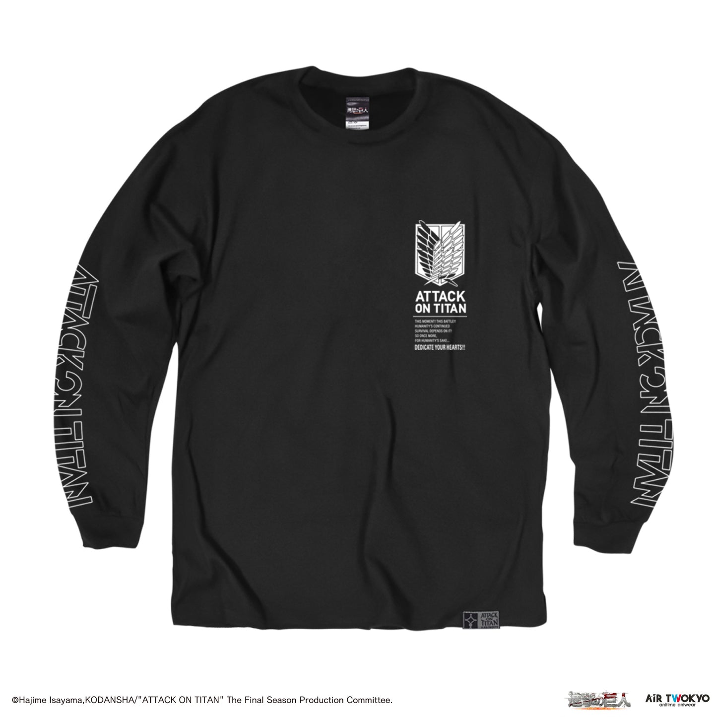 「進撃の巨人」 Season1~3コラージュグラフィックロングスリーブTシャツ