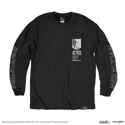 「進撃の巨人」 Season1~3コラージュグラフィックロングスリーブTシャツ