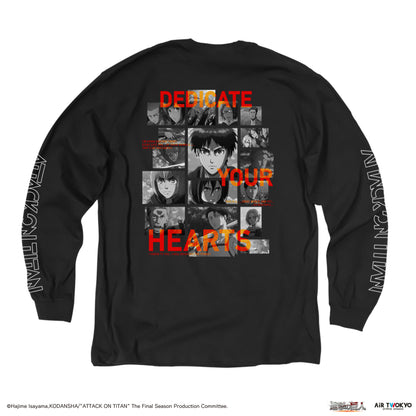 「進撃の巨人」 Season1~3コラージュグラフィックロングスリーブTシャツ