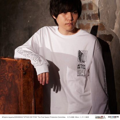 「進撃の巨人」 Season1~3コラージュグラフィックロングスリーブTシャツ