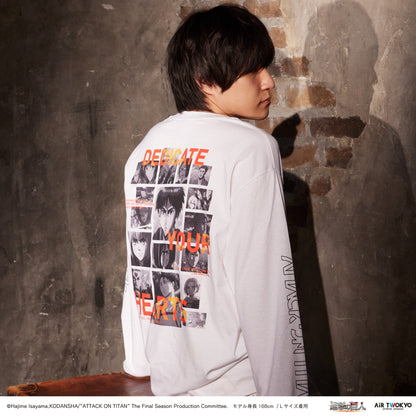 「進撃の巨人」 Season1~3コラージュグラフィックロングスリーブTシャツ