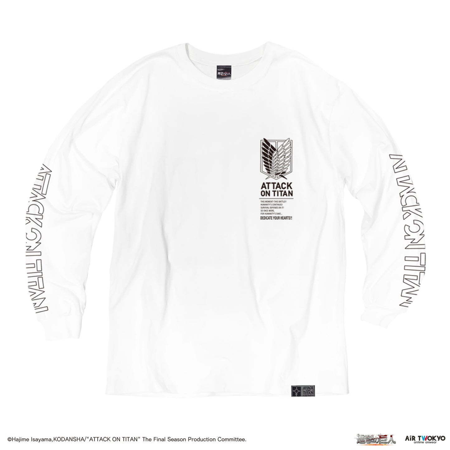 「進撃の巨人」 Season1~3コラージュグラフィックロングスリーブTシャツ