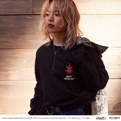 「進撃の巨人」 The Final Seasonマーレ　コラージュグラフィックロングスリーブTシャツ